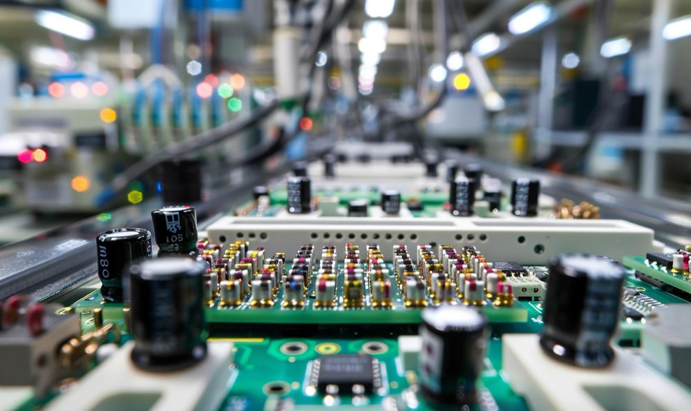 PCB production line used for automated optical inspection in electronics manufacturing